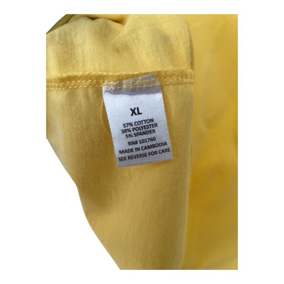 Casey & Key Women’s XL Yellow Rhinestone Pineapple T-Shirt - Picture 3 of 6